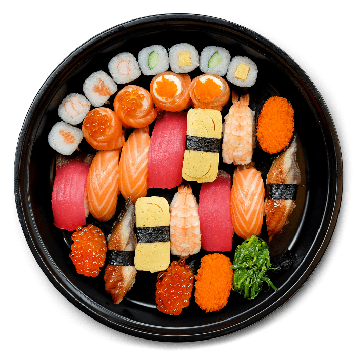 seafood salad or dish on plate