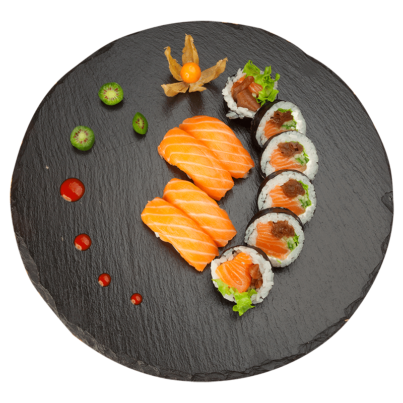 seafood salad or dish on plate