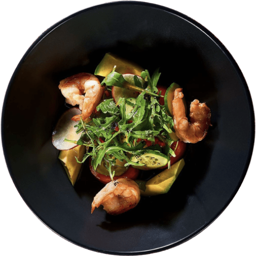 seafood salad or dish on plate